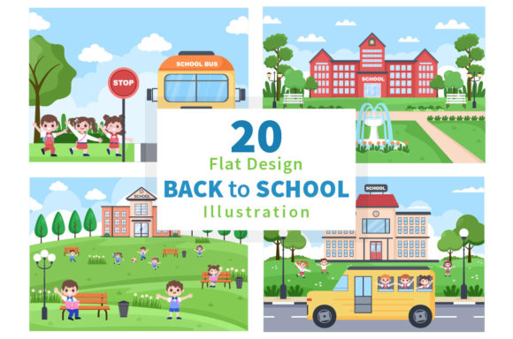 20 Back to School Illustration Assets