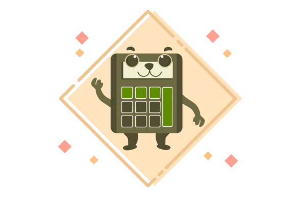 Back to School Kawaii Calculator Art for Creative Projects