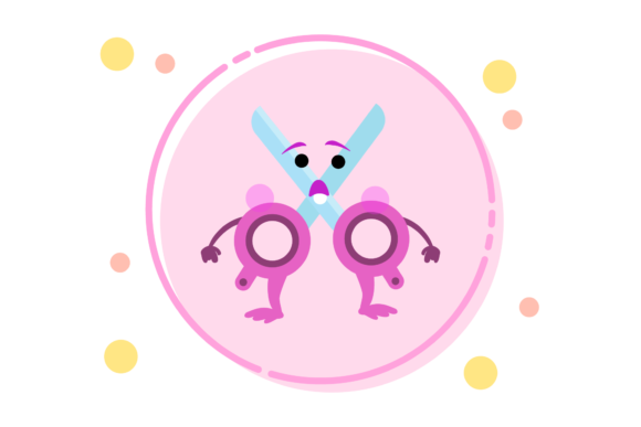 Back to School Kawaii Scissor Circle Art: A Fresh Take on Classroom Creativity