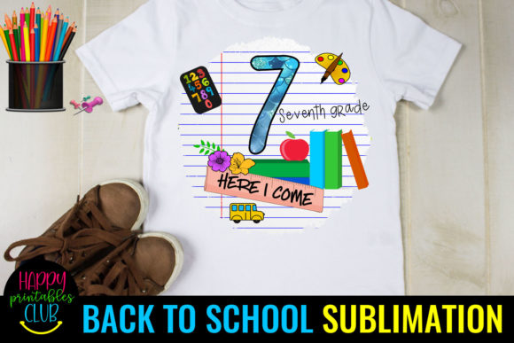 Seventh Grade Back to School Sublimation: A Versatile Design for Custom Projects and Keepsakes